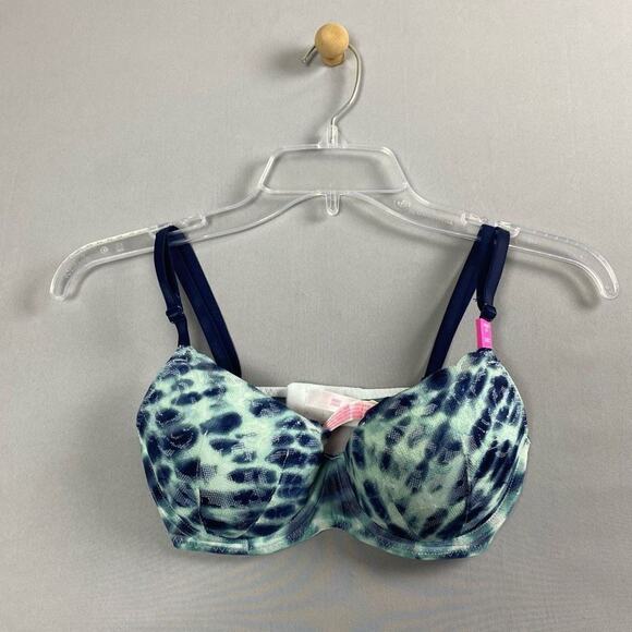 PINK Victoria’s Secret Date Push-Up Bra 32C Tie Dye NWT - Picture 1 of 10